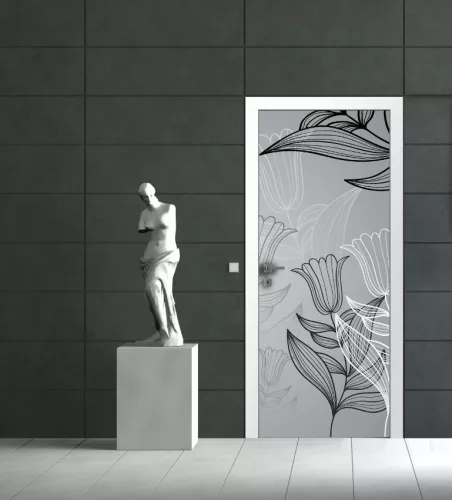 Virág minta öntapadós poszter, fotótapéta (91 x 211 cm)