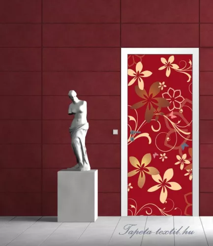 Virág minta poszter, fotótapéta (91 x 211 cm)