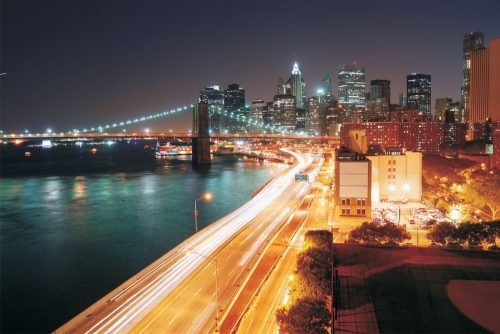 Brooklyn Bridge poszter, fotótapéta, Vlies (104 x 70,5 cm)