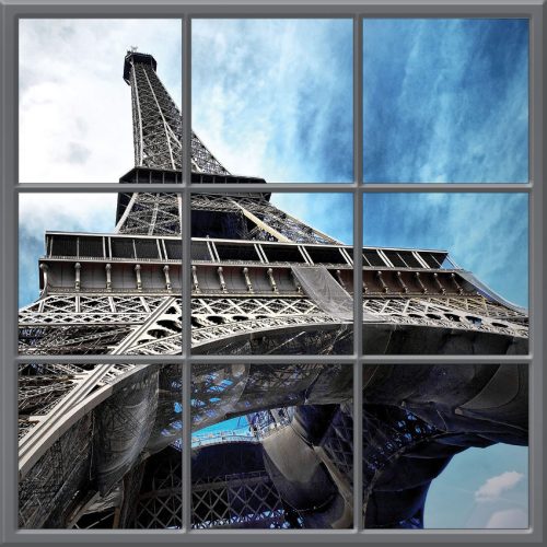 Kazettás Eifell-torony vlies poszter, fotótapéta  (208 X 208 cm)