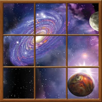   Kazettás virágos vlies poszter, fotótapéta (312 X 312 cm)