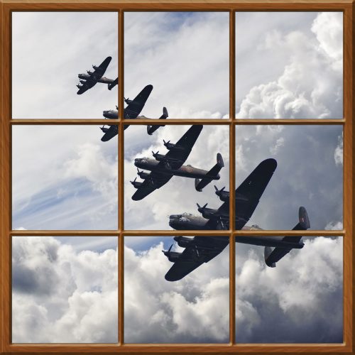 Kazettás repülők vlies poszter, fotótapéta  (208 X 208 cm)