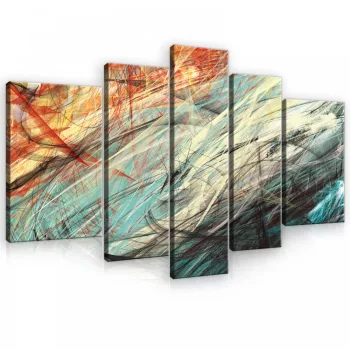   Vászonkép, 5 darabos, Játék a színekkel 170x100 cm méretben