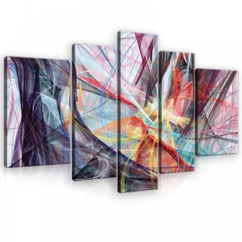   Vászonkép, 5 darabos, Játék a színekkel 170x100 cm méretben