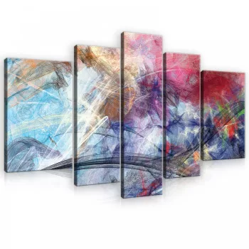   Vászonkép, 5 darabos, Játék a színekkel 170x100 cm méretben