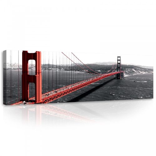 Golden Gate híd, vászonkép, 145x45 cm méretben