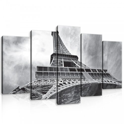 Vászonkép 5 darabos, Eiffel torony Párizs 100x60 cm méretben