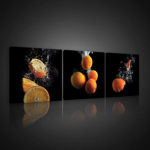 Vászonkép 3 darabos, Narancs, 3 db 25x25 cm méret