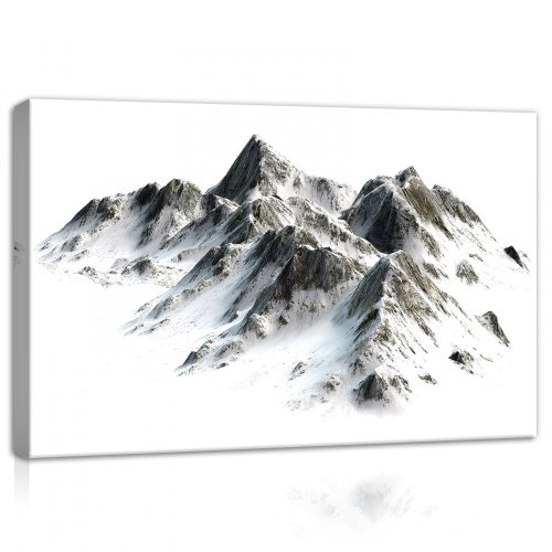 Havas hegycsúcsok, vászonkép, 60x40 cm méretben