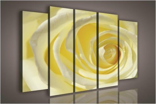 Vászonkép, 5 darabos Sárga rózsa 150x100 cm méretben
