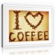 Vászonkép, I love coffee, 100x75 cm méretben