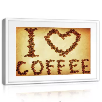 I love coffee, vászonkép, 60x40 cm méretben