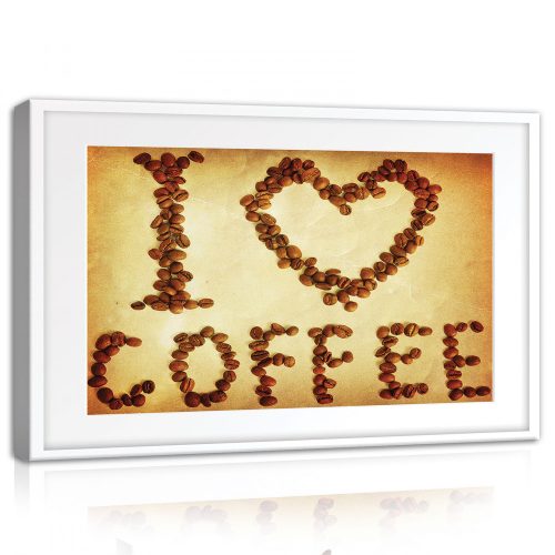I love coffee, vászonkép, 60x40 cm méretben