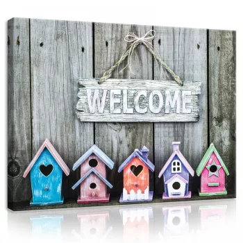 Vászonkép, Welcome felirat 80x60 cm méretben