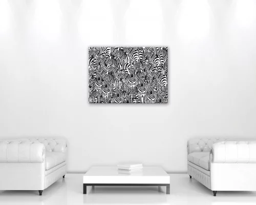 Zebrák, vászonkép, 70x50 cm méretben