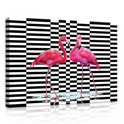 Flamingók, vászonkép, 70x50 cm méretben