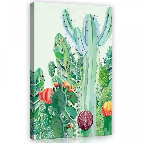 Kaktuszok, vászonkép, 40x60 cm méretben
