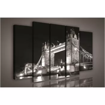 Vászonkép, 5 darabos Town Bridge 150x100 cm méretben