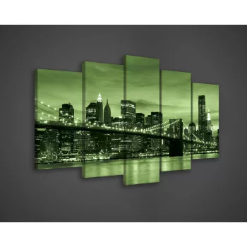   Vászonkép 5 darabos, New York hajnalban 100x60 cm méretben