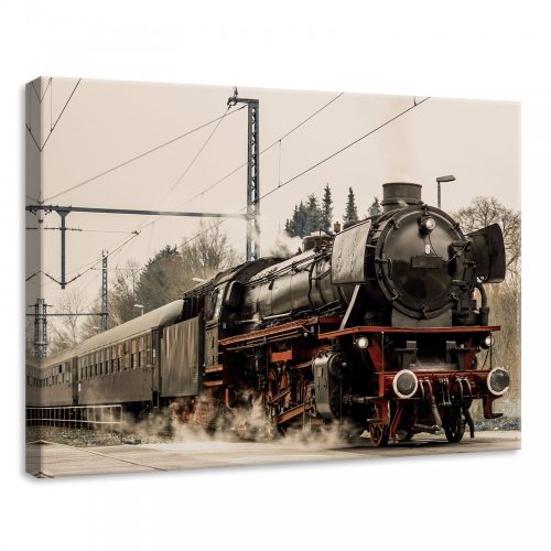 Vonat, vászonkép, 70x50 cm méretben