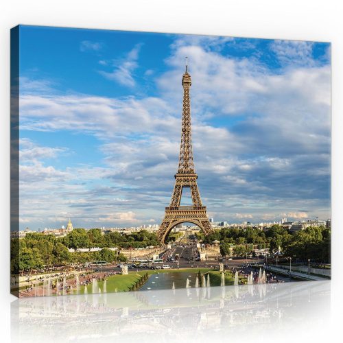 Vászonkép, Párizsi látkép, Eiffel torony  80x60 cm méretben
