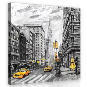 New York utcakép, vászonkép 40x40 cm méretben
