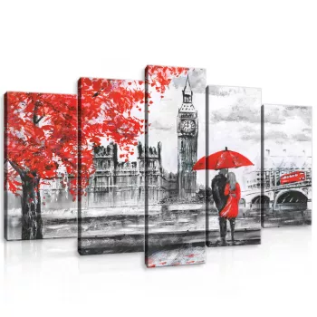 Vászonkép 5 darabos, London 100x60 cm méretben