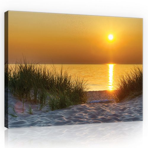 Vászonkép, Naplemente a tengerpartról  80x60 cm méretben