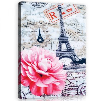 Vászonkép, Párizs vintage 60x80 cm méretben