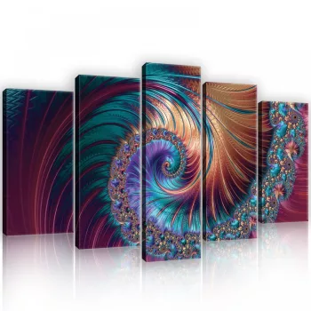   Vászonkép 5 darabos, Absztrakt minták, óvárdesign 100x60 cm méretben