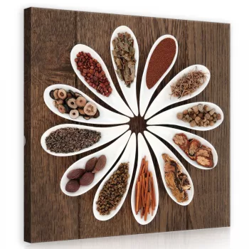 Fűszernövények,magok, vászonkép 40x40 cm méretben