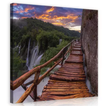 Hegyoldal, vászonkép 40x40 cm méretben