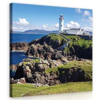   Világítótorony a hegytetőn, vászonkép 40x40 cm méretben