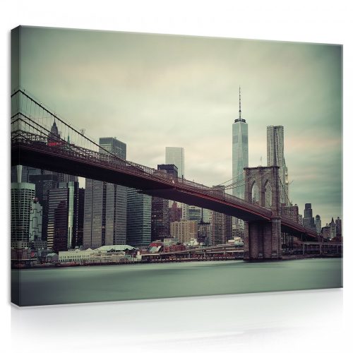 Vászonkép, Brooklyn Bridge, 100x75 cm méretben