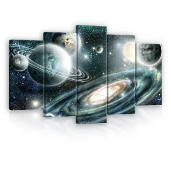  Vászonkép 5 darabos, Bólygó képek az űrből 100x60 cm méretben