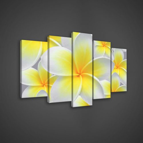 Vászonkép 5 darabos, Sárga virág 100x60 cm méretben