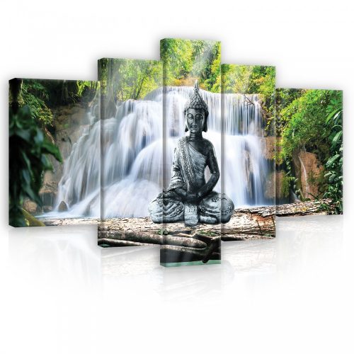 Vászonkép, 5 darabos, Buddha 170x100 cm méretben