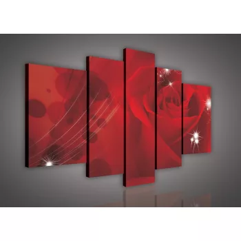 Vászonkép, 5 darabos, Rózsa 170x100 cm méretben