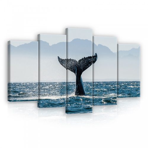Vászonkép 5 darabos, Delfin ugrás közben  100x60 cm méretben