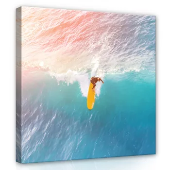 Hullámlovas, vászonkép, 40x40 cm méretben