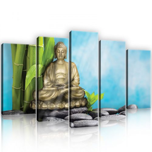 Vászonkép 5 darabos, Budha 100x60 cm méretben