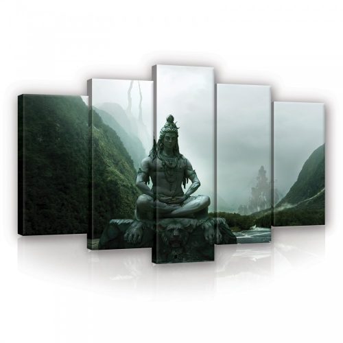 Vászonkép 5 darabos Budha a völgyben 100x60 cm méretben