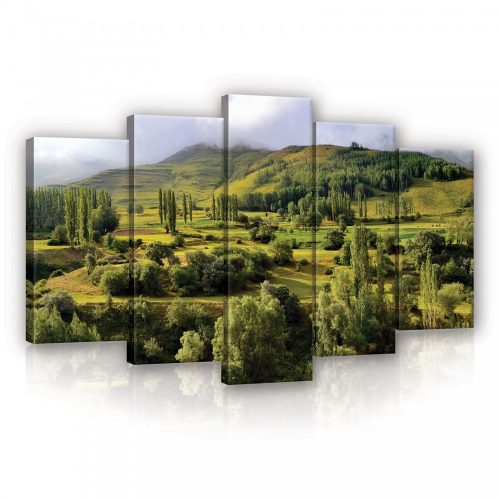 Vászonkép 5 darabos, Erdők mezők 100x60 cm méretben