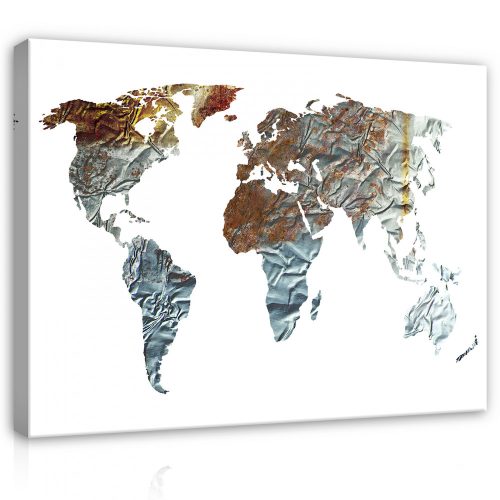 Vászonkép, Absztrakt térkép, 60x40 cm méretben