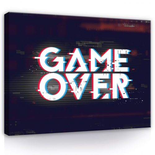 Vászonkép, Game Over, 60x40 cm méretben