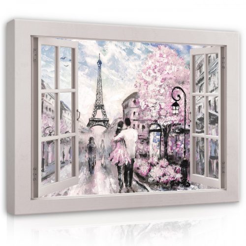 Vászonkép, Kilátás az ablakból, Párizs, 100x75 cm méretben
