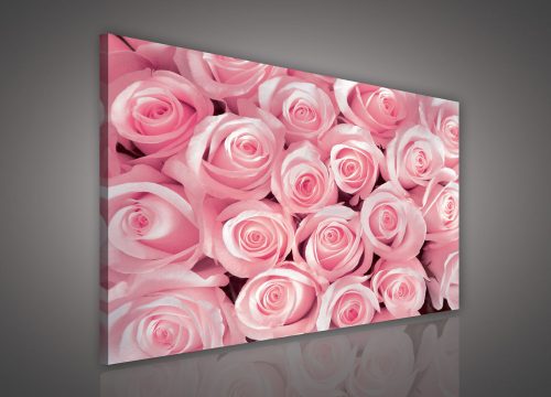 Vászonkép, Rózsaszín rózsák, 80x60 cm méretben