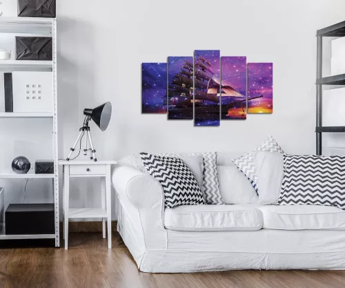 Vászonkép 5 darabos, Hajó 100x60 cm méretben