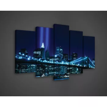 Vászonkép 5 darabos, Brookly Bridge 100x60 cm méretben