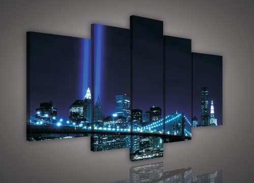 Vászonkép, 5 darabos, Brooklyn Bridge 170x100 cm méretben
